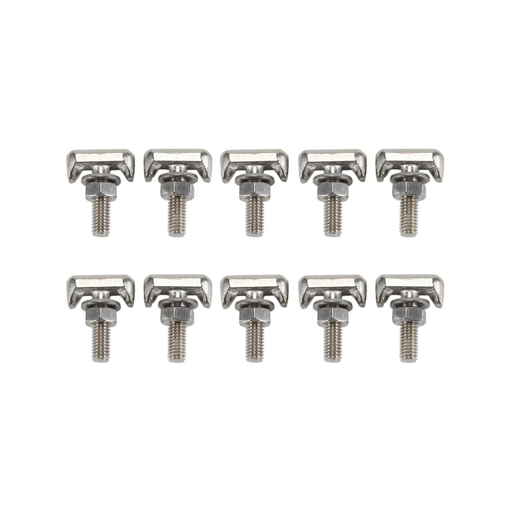 10Pcs Replacement Battery Terminal M6 Screws Bolt Nut Washer T-Bolt 19116852 For 6X0915138 6032294213594