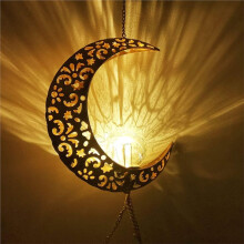 Moon Wind Chime Outdoor Light, Glass Included, Birthday Gift for Mom and Grandma, Garden Decoration