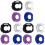 12Pièces Silicone Montre Protectrice Couleurs Variées 2