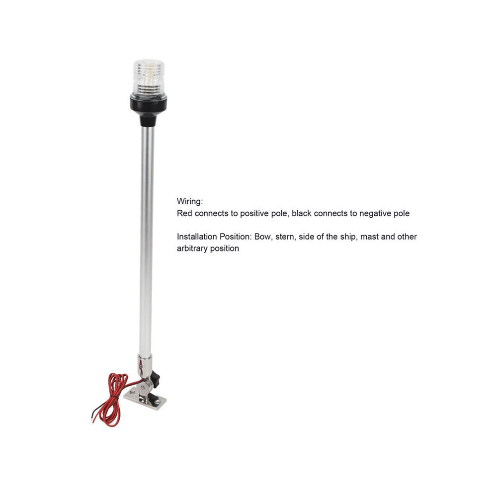 360 Led Stern Pole For Boats, 22In Anchor With 316 Stainless Steel Base Light 4713211456103