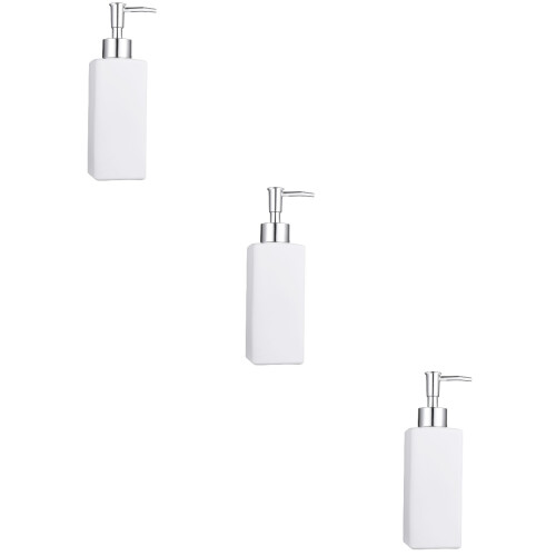 3Pièces Bouteilles Cubiques Blanches Cosmétiques Durables Pour Lotion 1