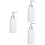 3Pièces Bouteilles Cubiques Blanches Cosmétiques Durables Pour Lotion 4