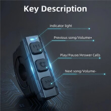 Universal Handlebars Remote Control Music Player Answer Phone Call Control for Mobile Phone Outdoor Cycling