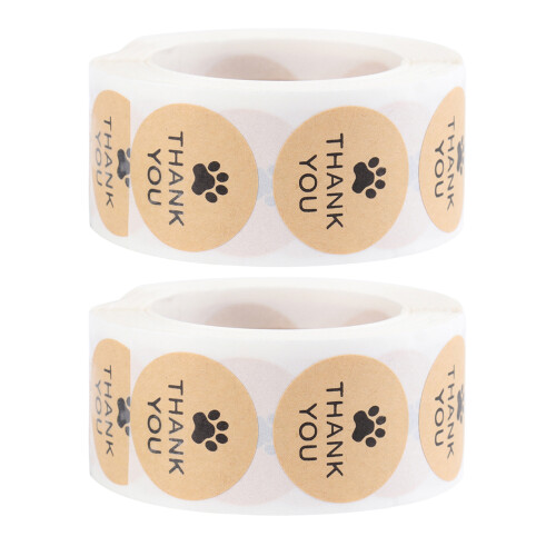 4Rouleaux Stickers Autoadhésifs Kraft Khaki Pour Cadeaux 1