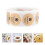 4Rouleaux Stickers Autoadhésifs Kraft Khaki Pour Cadeaux 9