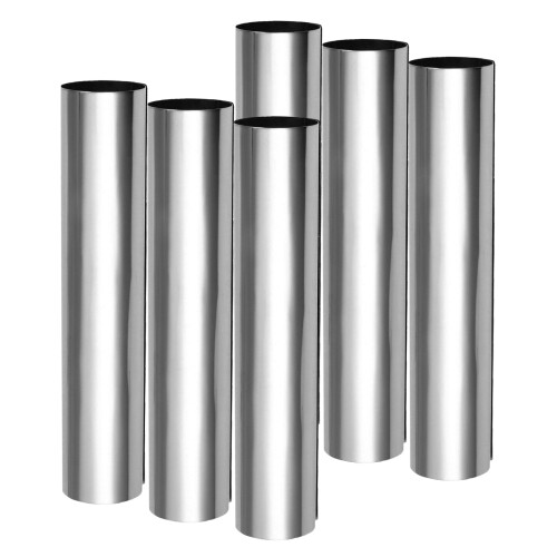 24Pièces Moulés À Cannoli Acier Inoxydable Cones À Argent 2