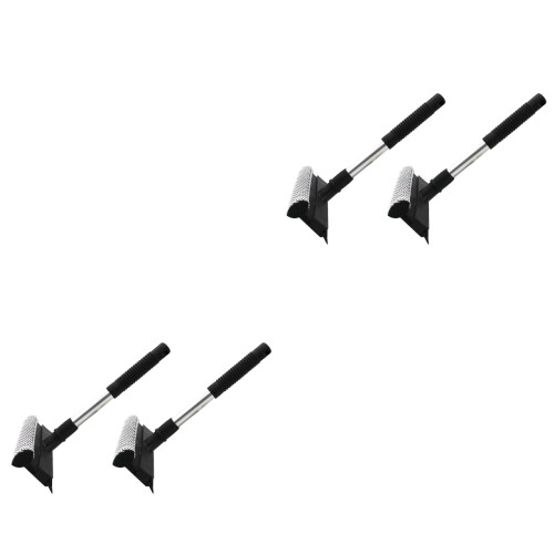 4Pièces Raclette Double-Face Pour , Manche Antidérapant Noir 2