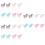 24Pièces Cake Toppers Licorne Créatifs Multicolores Pour Décor 5