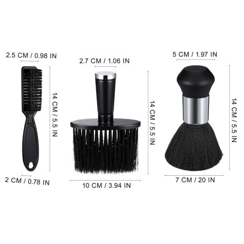 9Pièces Kit Brosse Nettoyage, Brosse Portable Noire, Coiffeur 1