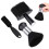 9Pièces Kit Brosse Nettoyage, Brosse Portable Noire, Coiffeur 6