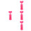 4Pièces Support Lollipops Rose Réglable Pour Événements Festifs 3
