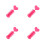 4Pièces Support Lollipops Rose Réglable Pour Événements Festifs 6