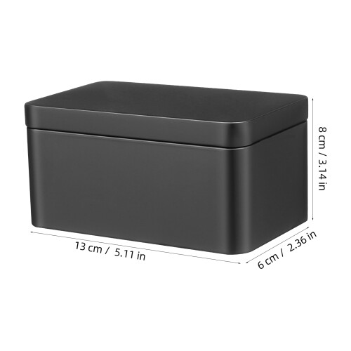 2 Pièces Boîtes Métalliques Rectangulaires Couvercles Pour 1