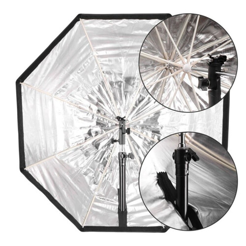 Octagonal Umbrella Softbox 80cm Universal Top Flash Reflector Outdoor Softlight Cover Professional Lighting Modifier 1