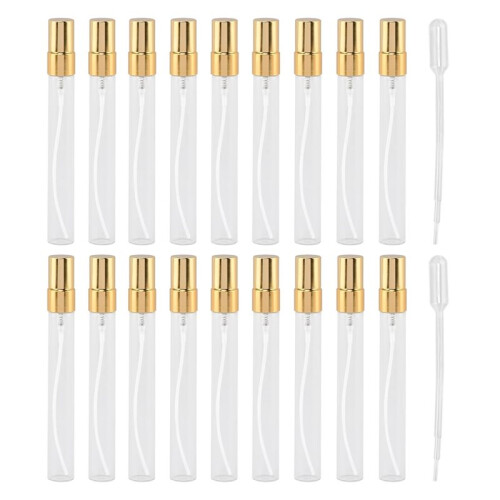 18pcs Glass Atomizer Bottles 10ml - Refillable Travel Perfume Spray ,Refill Bottlese for Perfume Samples Decanting 1