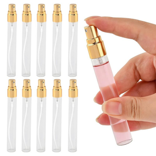 18pcs Glass Atomizer Bottles 10ml - Refillable Travel Perfume Spray ,Refill Bottlese for Perfume Samples Decanting 2