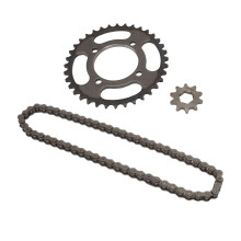 Ensemble pignons et chaîne 420 en acier, 10 dents / 36 dents, chaîne de 60 maillons