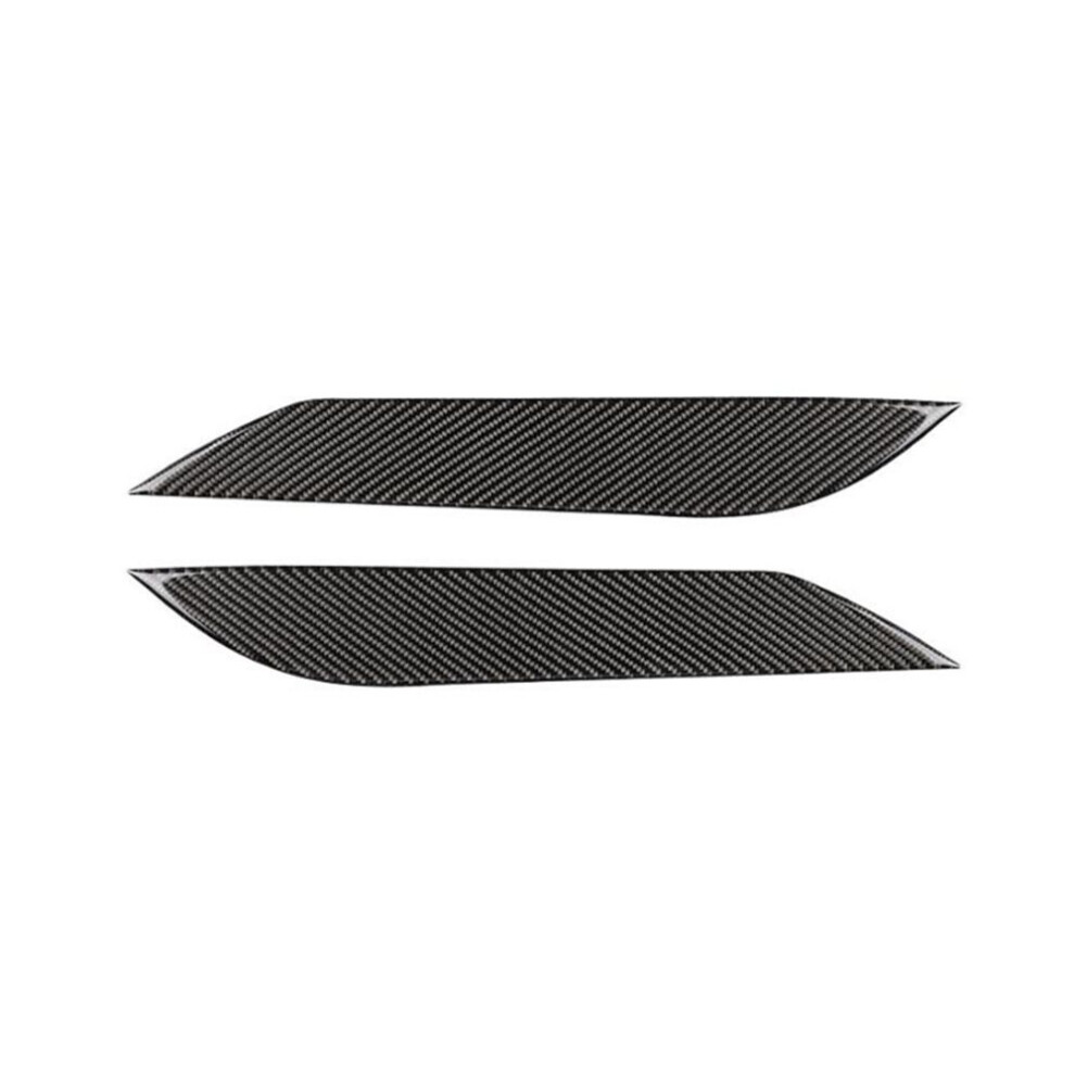Carbon Fiber Headlight Eyelids Covers For 2003-2008 350Z Fairlady Z Z33 (Pack Of 2) Black 9477943593936