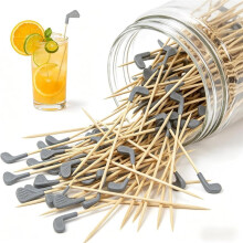 200 Pcs Club Cocktail Picks - Bamboo Toothpicks for Appetizers, Sandwiches, and Fruit