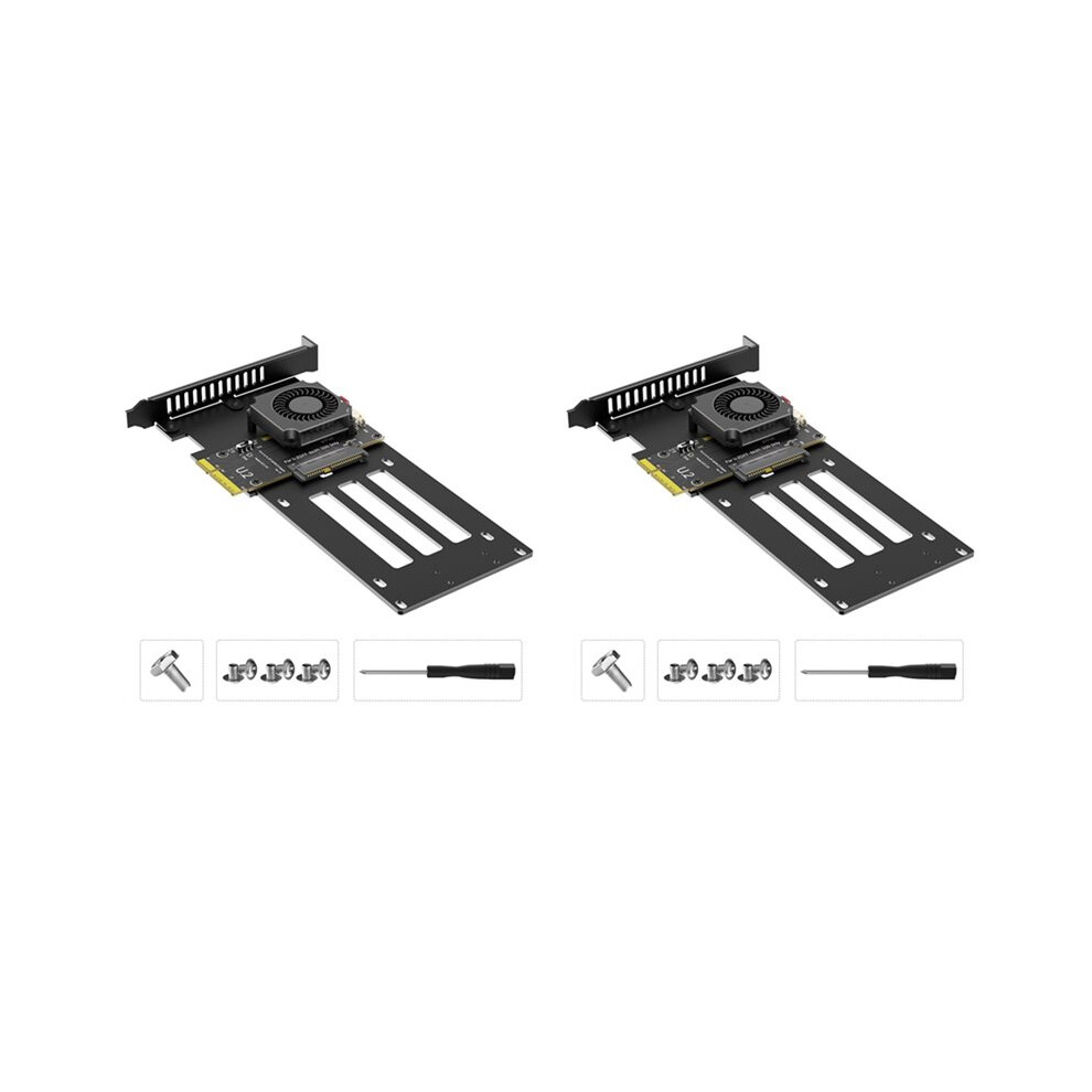 Pcie 5.0 X4 To U.2 (Sff-8639) Nvme Ssd Adapter Card With Cooling Fan For Desktop Server 4713746237406