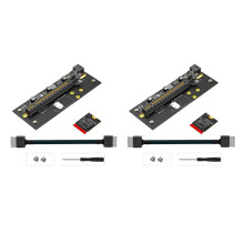Adaptador M.2 M-Key 2230 para PCI-e 4.0 X16 com Cabo de Extensão SFF-8612 para Placa Gráfica Externa (Orientação Correta)