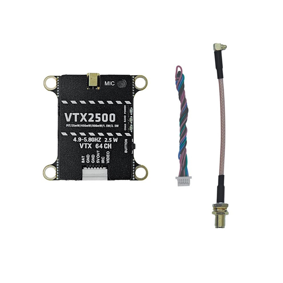 Photos - Other Photo Accessory Zandona 5.8G 2.5W VTX 2500mW 64CH FPV Video Audio Transmitter DC7-36V CNC Aluminum Alloy Heatsink for FPV Long Range RC Drone 