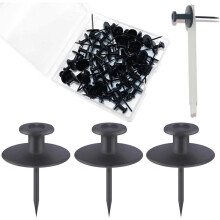 50pcs Picture Hanging Hooks with Push Pins for Drywall Wood Board Photo Decoration, Photo Wall Hanging Nails