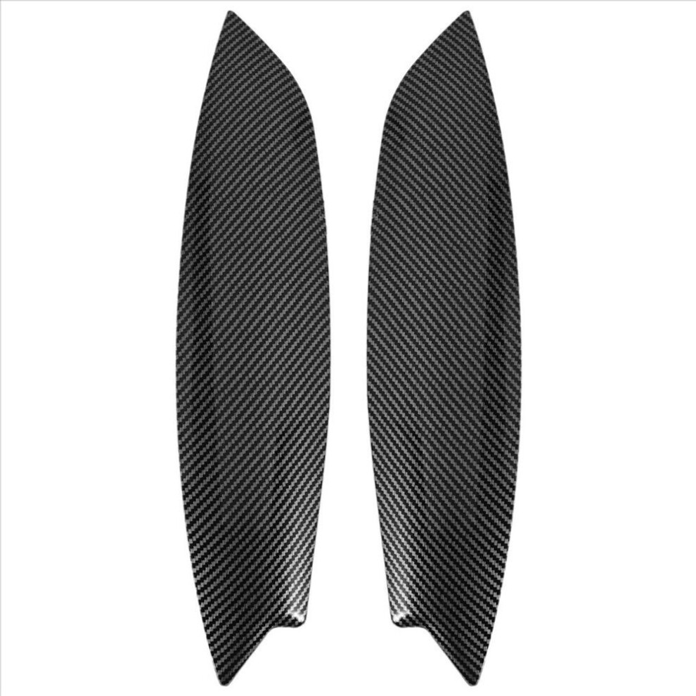 Carbon Fiber Headlights Eyebrows Eyelids Cover Eyelash Head Lamp Light 3872256678824