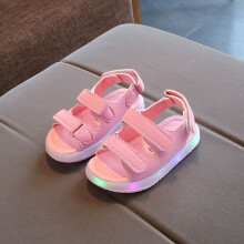 (Pink,EU27)Sandali bambini casual lampeggianti leggeri fondo morbido spiaggia taglia 2130 scarpe