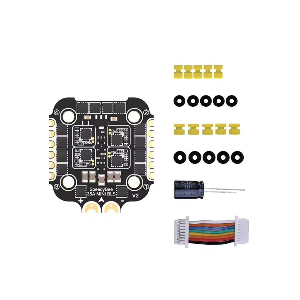 Saudism F405 Stack Flight Controller Fc Bls V2 3-6S 20X20 4-In-1 Esc Dual Becs For Rc Fpv Racing Drone Esc
