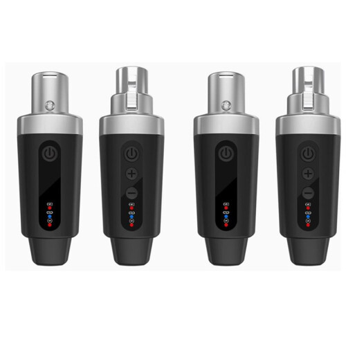 4PCS New XLR Adapter System Wireless Microphone Transmitter Receiver for Dynamic Microphone Guitar Audio Mixer PA System