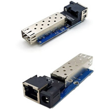 2Pcs 1.25G Fiber Optical PCBA Board - Integrated Gigabit/100Mbps for SFP Transceiver Module & RJ45 Port