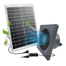 New 6-Inch High-Speed 12V Solar Silent Fan with 20W Panel Shed Solar Exhaust Fan for Chicken Coops Sheds