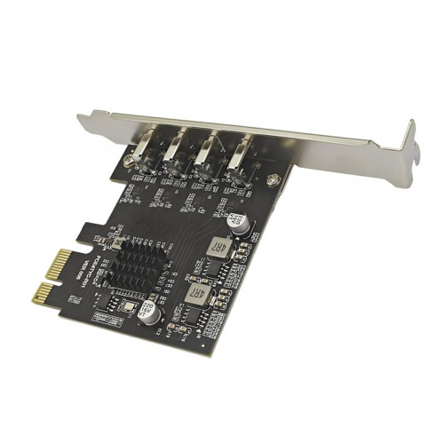 Carte D'Extension PCI-E X1 Vers USB 3.2 GEN1 5 Gbit/S à 4  Type-C - Puce UPD720201 1