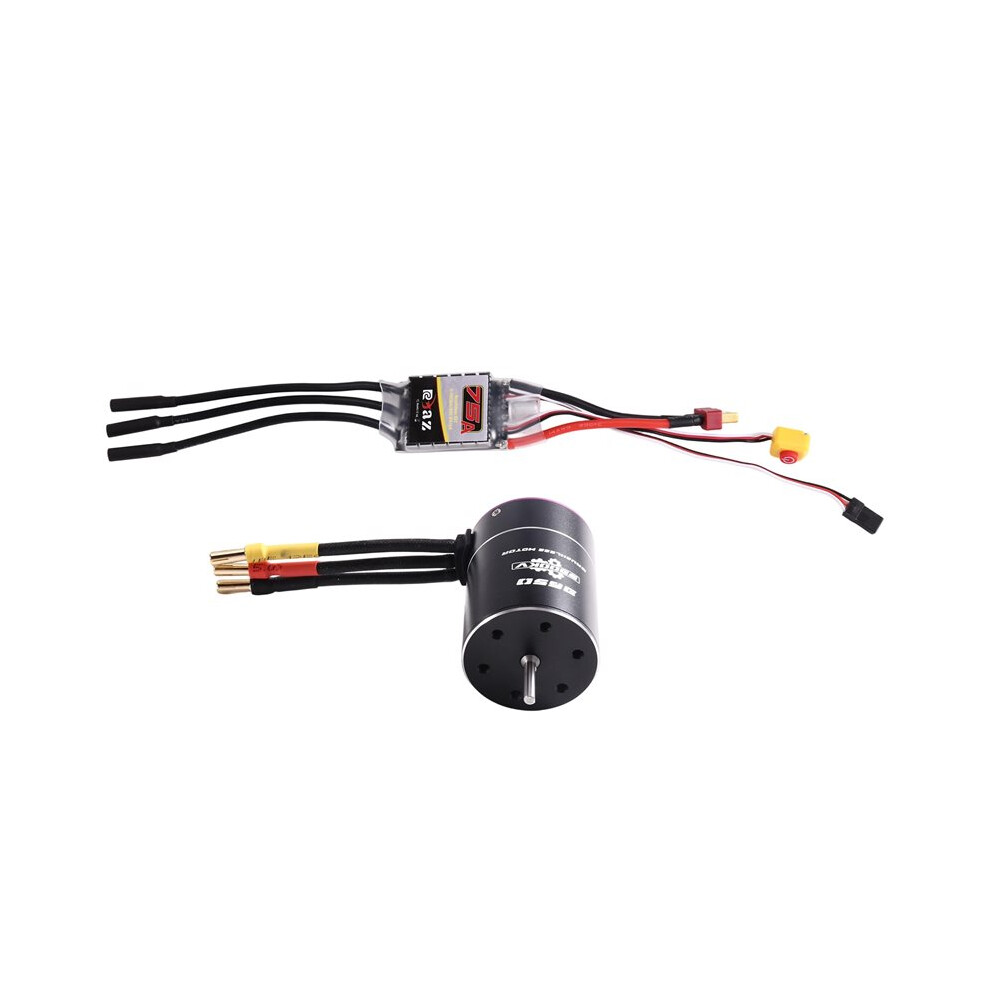 3650 5300Kv High-Speed Brushless Motor And 75A Brushless Esc For Arrma Hsp Redcat Rc4wd Axial Scx10 D90 4712737206087
