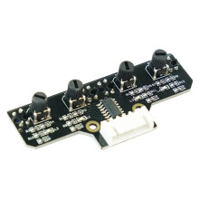 Yahboom 4-Kanalig Infraröd Spårningssensormodul för Raspberry Pi5/Pi 4B/Jeston /Orin NX/Orin /Microbit Robotbil
