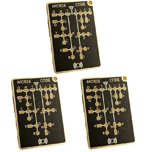 3pcs LED Morse Code Trainer Card Encryption Practice Device Morse Code Practice Trainer Morse Code Trainer Card Pro