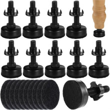 1 Set Adjustable Feet for Furniture 3/8-16", Adjustable Furniture Levelers with  Pads for Bar Stool, Table, Cabinet
