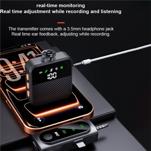 Wireless Lavalier Microphone 3in1 Wireless Lavalier Microphone for  USB C Android  Lapel Mic for Vlog Video 1