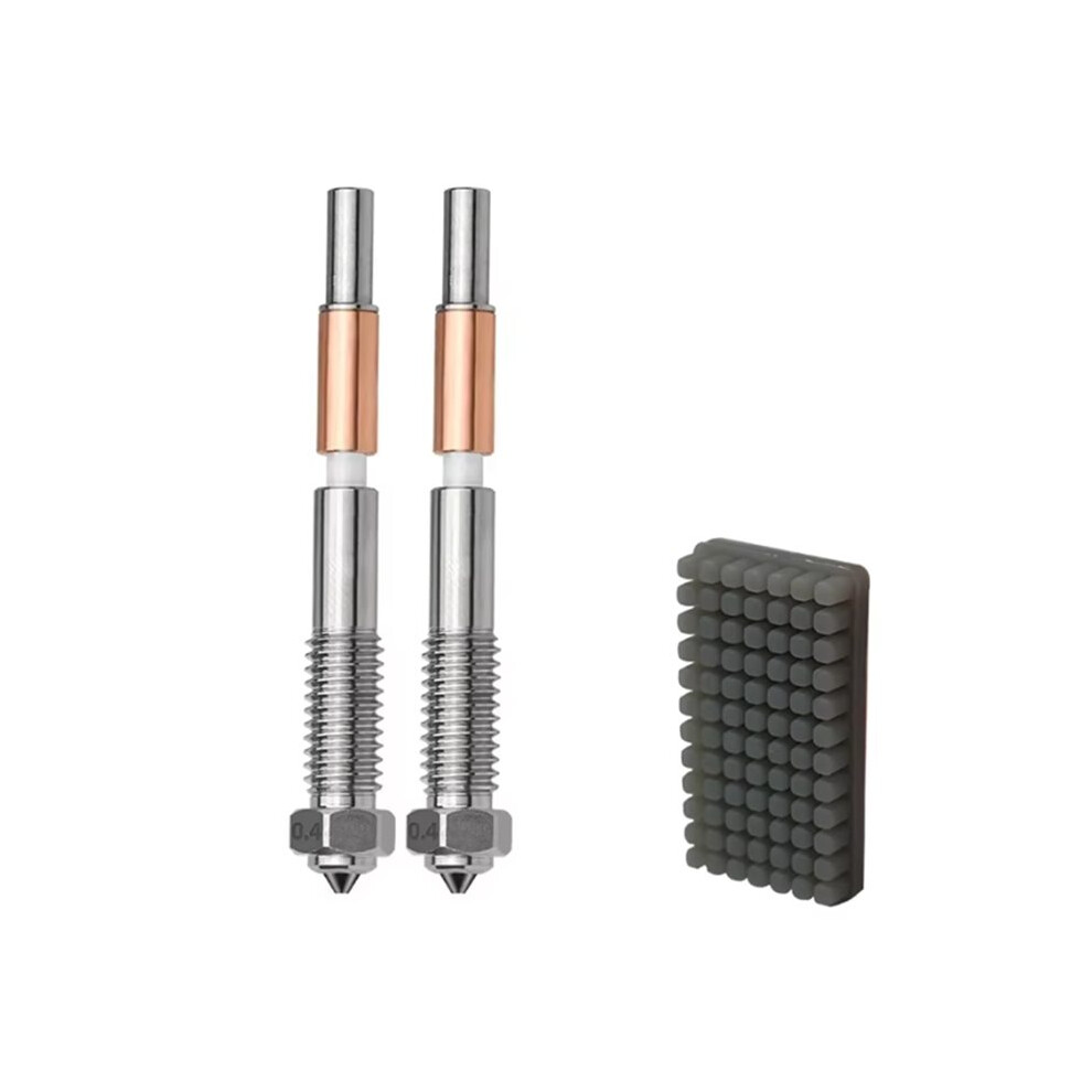 2Pcs For Qidi 4 Hardened Steel Nozzle 0.4Mm Quick Removal Nozzles With Silicone Brush 3D Printer Replace Parts Saudism