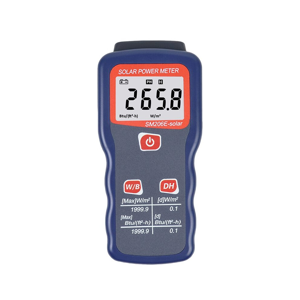Saudism Light Sm206e-Solar Solar Power Meter Meter Solar Radiation Tester 360-1100Nm Optical Solar Research Glass Test