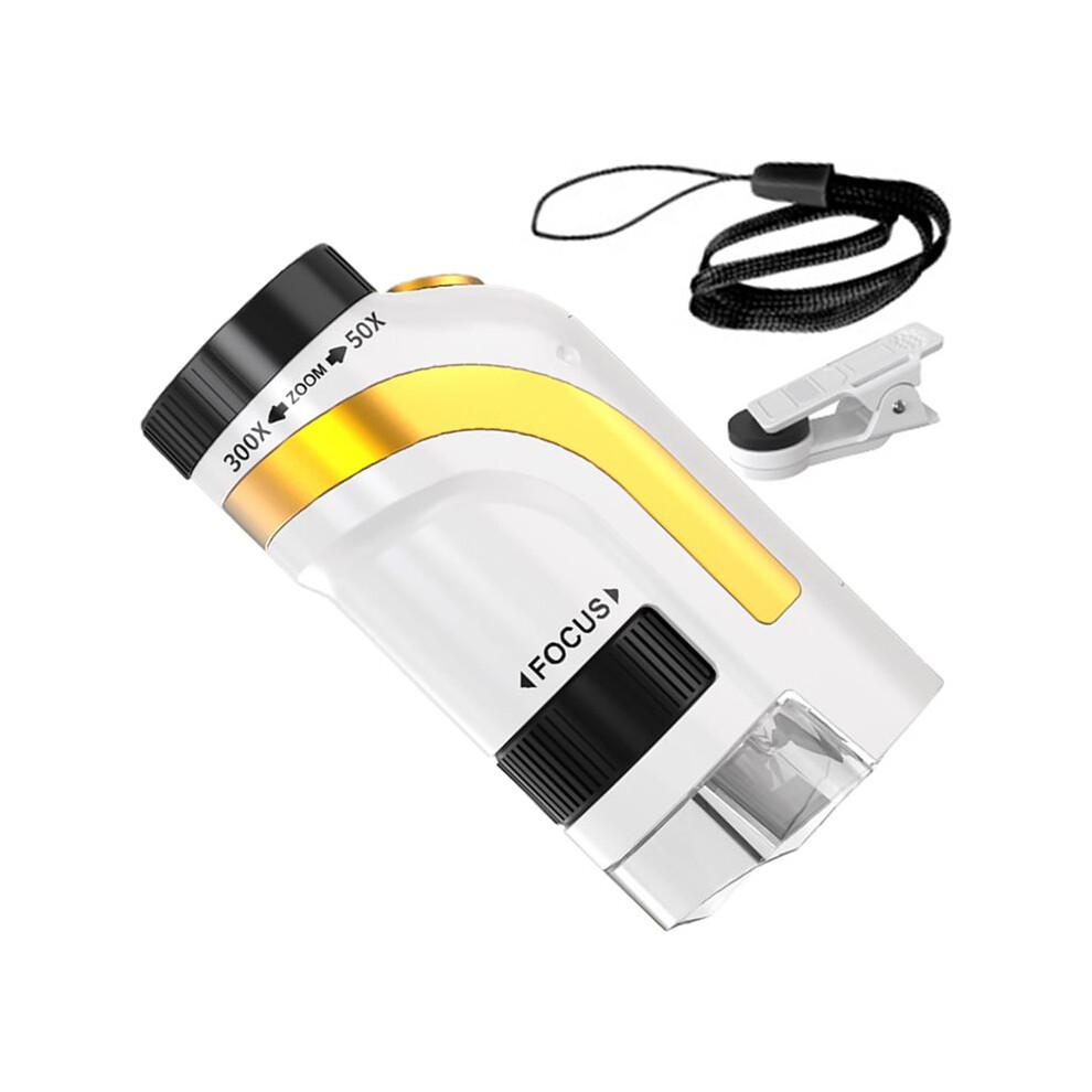 Kids Pocket Microscope 50X-300X Magnification With Led Portable Handheld Digital Microscope For Children B Light 4712636338315