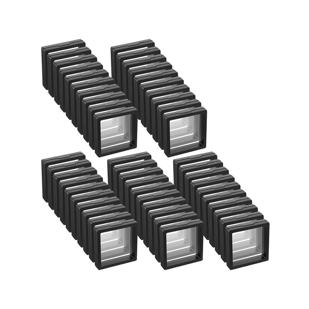 Saudism 50Pcs Floating Display Case, Challenge Frame Display Stands, Coin Display Case For Rocks Jewelry Tooth Shells