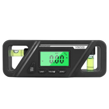 Inclinomètre Numérique Compact avec Écran LCD, Base Magnétique et Niveau à Bulle Électronique M4YD