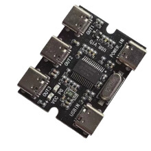 USB Expansion Board Hub 1 in 3 Out Hub Expansion Module DC5V with Power Interface Type C