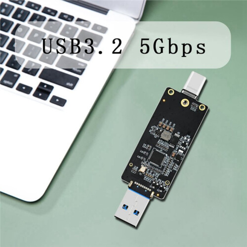2PCS M.2 NGFF  to USB-A Type-C SSD Enclosure Adapter Board USB3.2 5Gbps Supports  Protocol 2242 SSDs 1