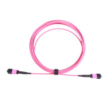 MPO-zu-MPO-Glasfaser-Patchkabel, 12 Fasern, Weiblich, 40G/100G/200G/400G, OM4 50/125 Multimode, Standarddämpfung, Trunkkabel, 5 cm