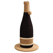 Jouet pour Chatons en Corde de Sisal, Griffoir en Forme de Bouteille de Vin, Jouet Interactif pour Animaux de Compagnie