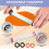 Polymer Clay Roller Tools,2Pcs Clay Rolling Pin,Acrylic Rolling Pin with Thickness Rings,for DIY 5