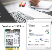7260AC WiFi Wireless Network Card 1200Mbps Dual Band 2.4G 5G 4.0 802.11AC Adapter Card for Laptops Desktop